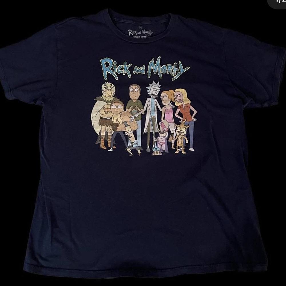 Ripple Junction Black Rick and Morty Tee